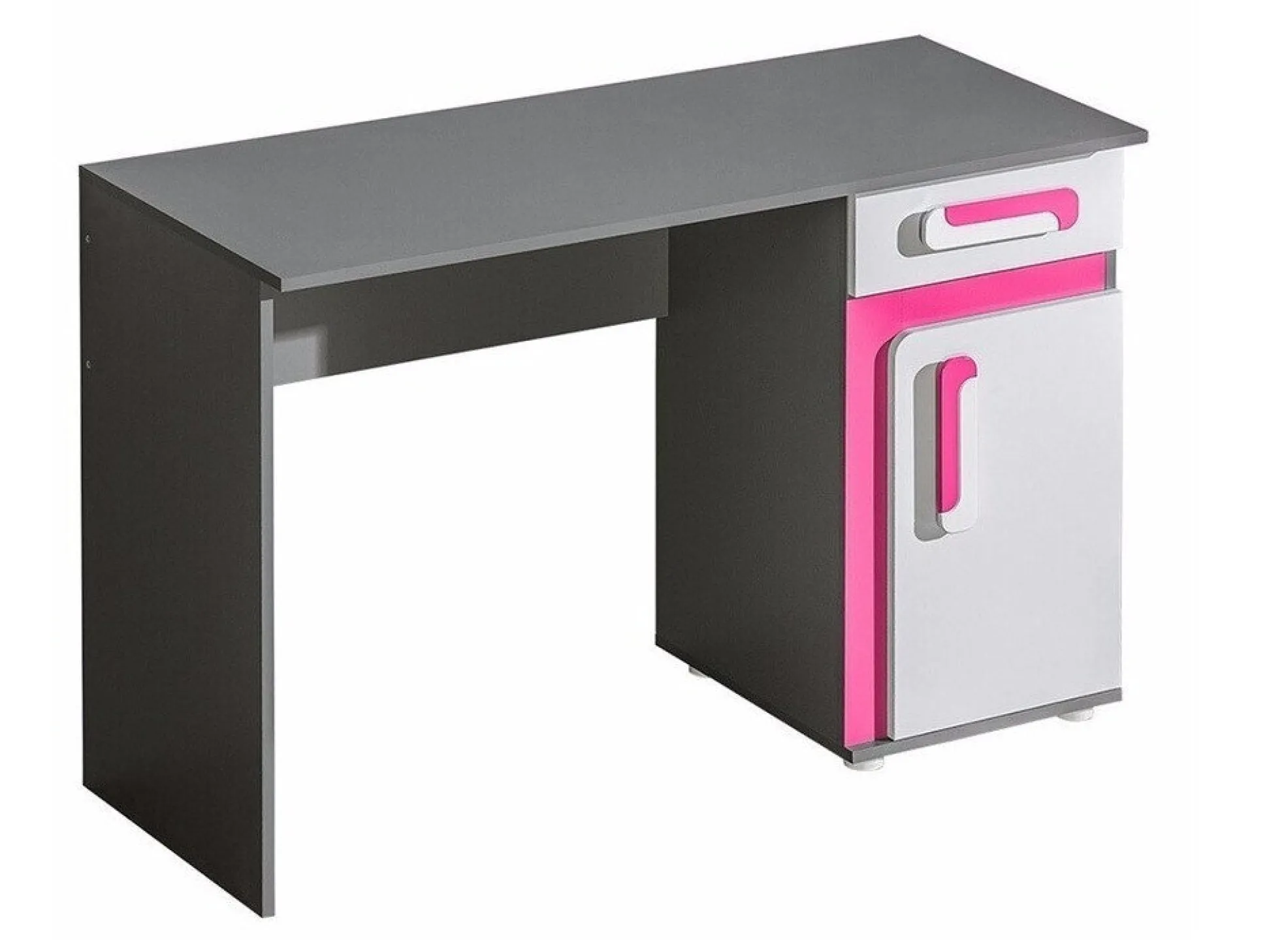 Skrivebord Levtala 109 (Antracit + Hvid + Lyserød)