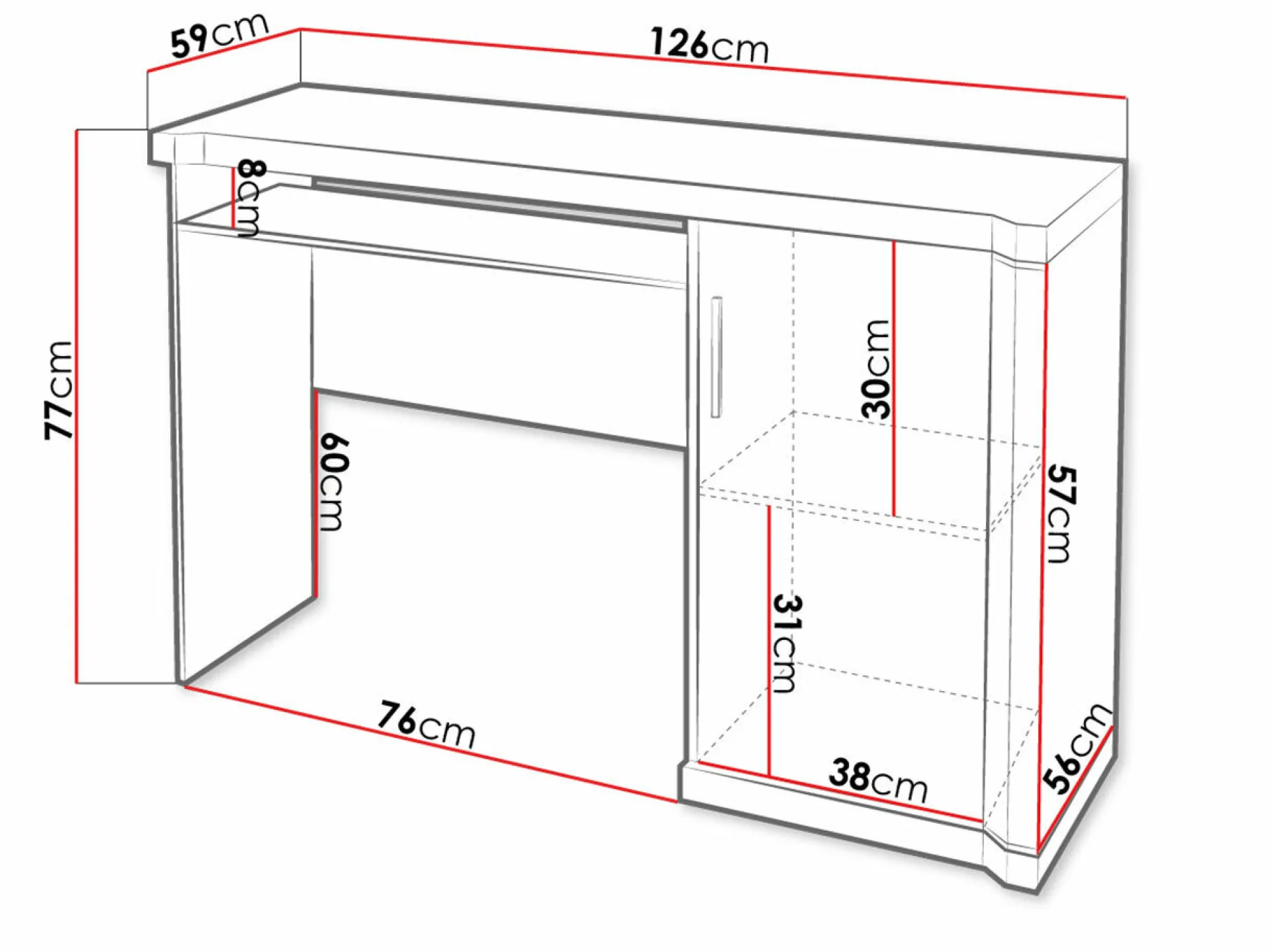 Skrivebord Lorelie 112 (Trøffel egetræ)
