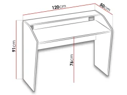 Skrivebord Lorlare 103 (Hvid + Grå)