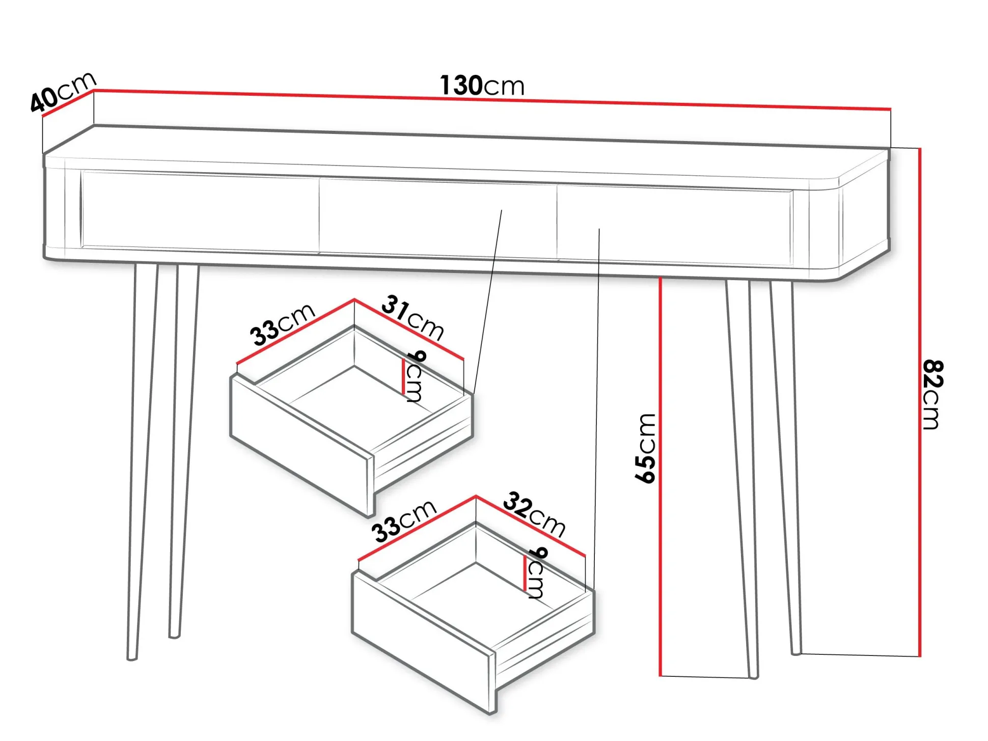 Skrivebord Lufela 114 (Kashmir + Grå marmor)