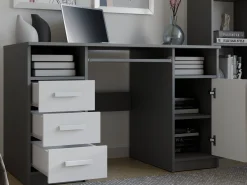 Skrivebord Mandeville 330 (Antracit + Hvid)