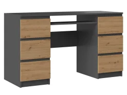 Skrivebord Mandeville 178 (Antracit + Artisan eg)
