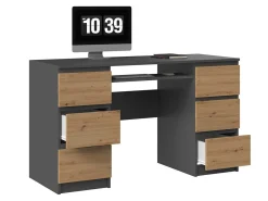 Skrivebord Mandeville 178 (Antracit + Artisan eg)