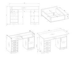 Skrivebord Mandeville 329 (Artisan aok)