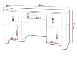 Skrivebord Melfeli 114 (Sonoma eg)