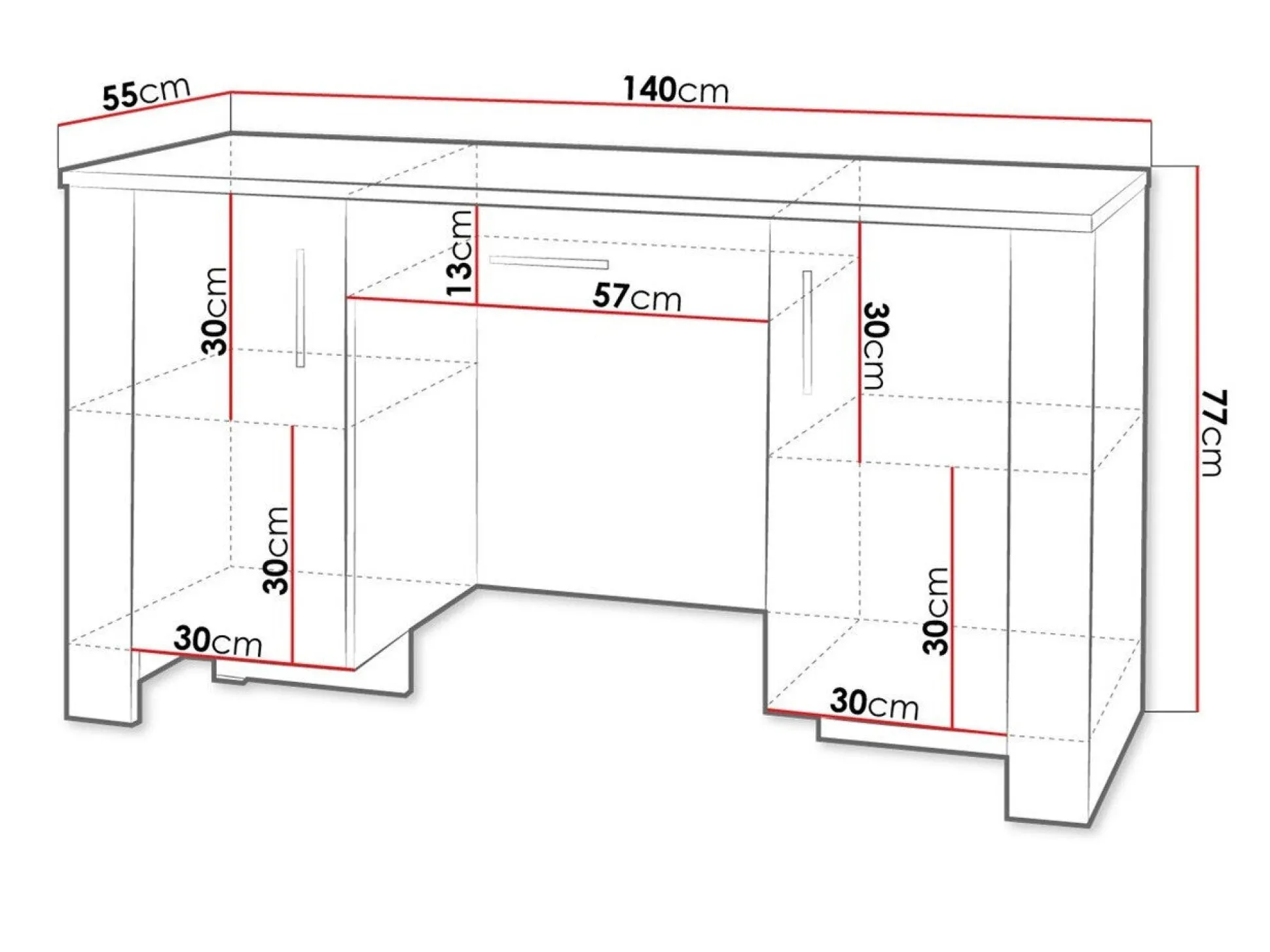 Skrivebord Melfeli 114 (Sonoma eg)