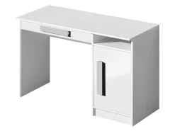 Skrivebord Merevari 100 (Hvid + Glansfuld hvid + Grå)