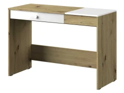 Skrivebord Mirelbu 109 (Artisan eg + Glansfuld hvid)