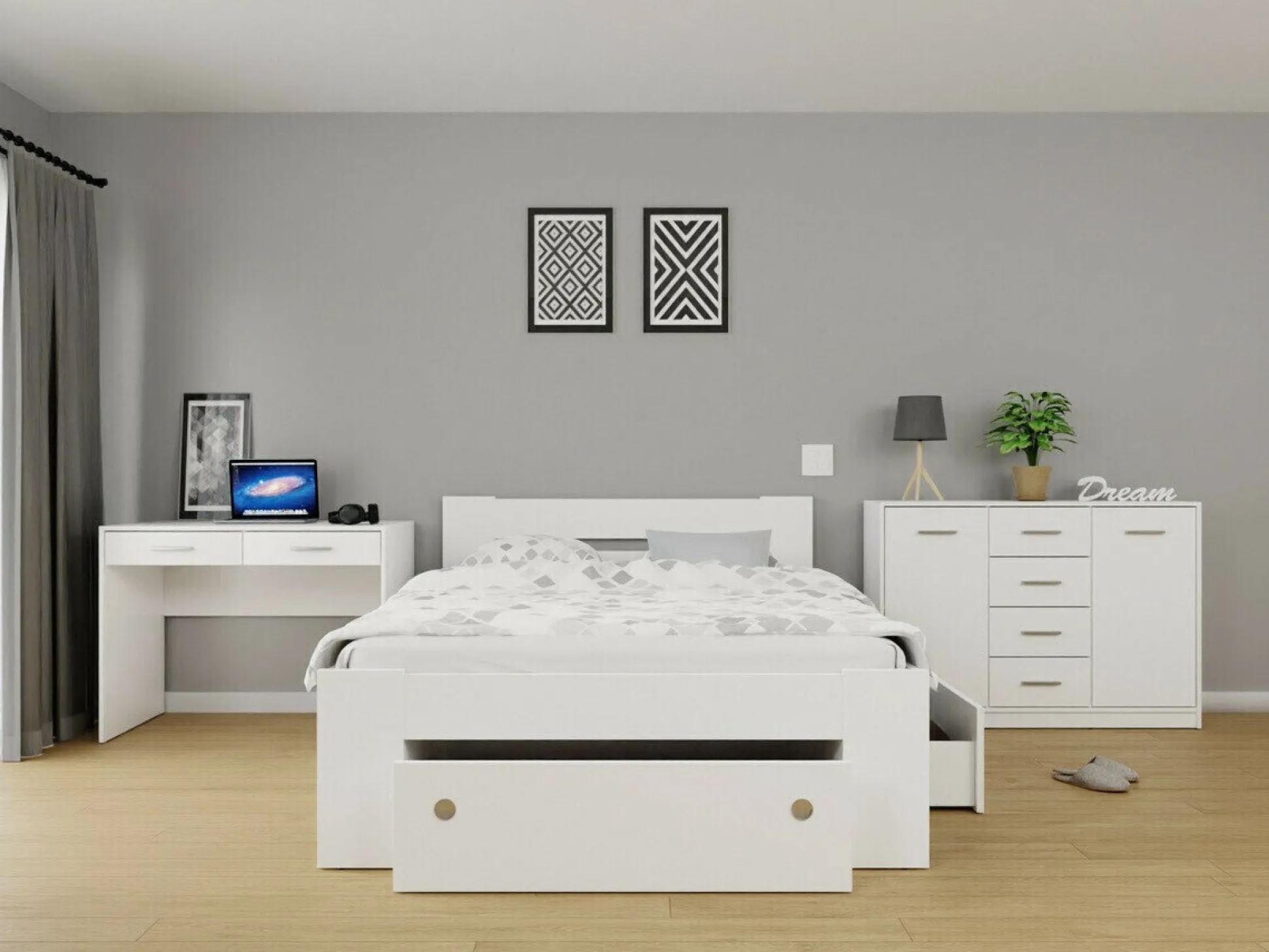 Skrivebord Novsore 109 (Hvid)