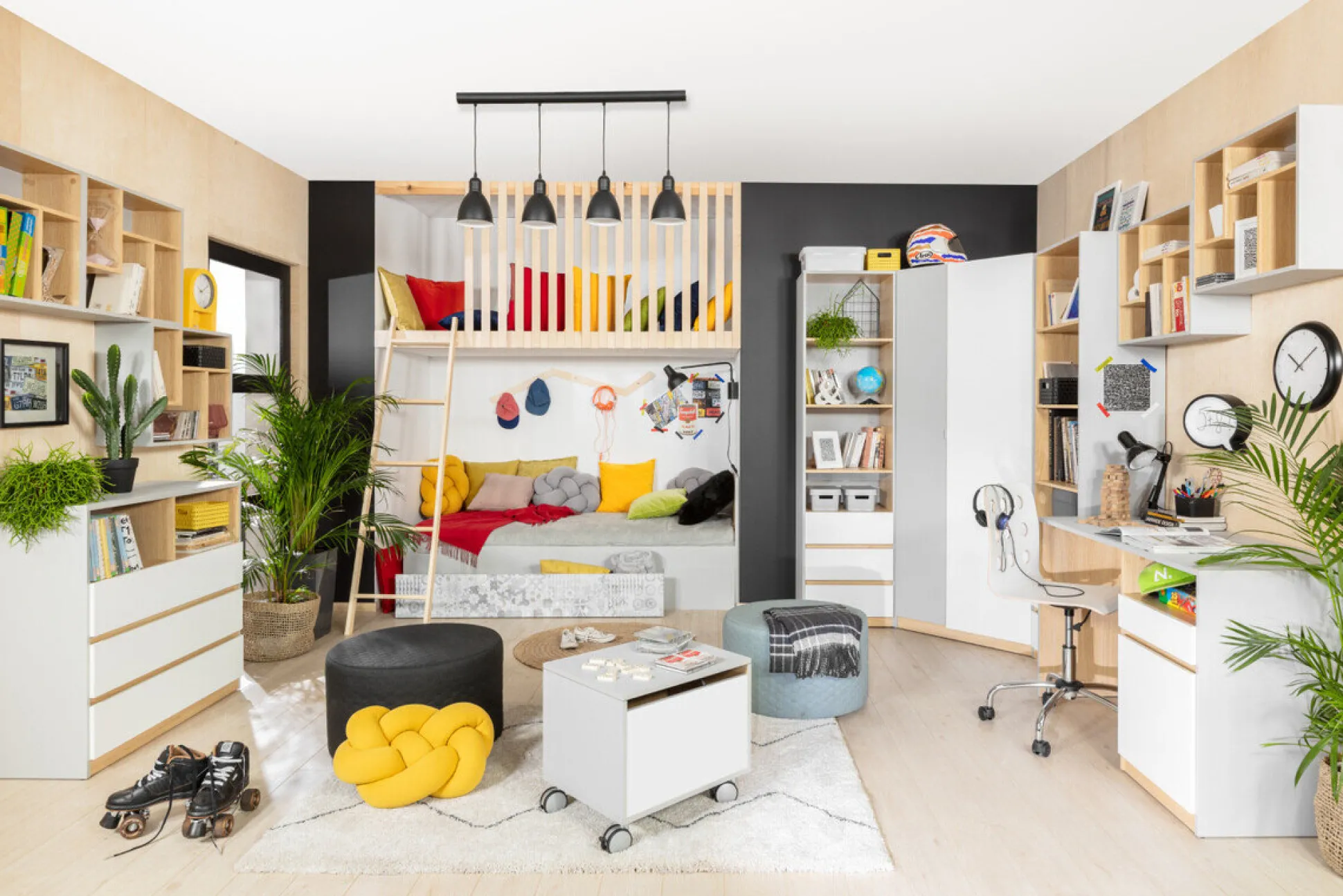 Skrivebord Nuevaru 100 (Glansfuld hvid)