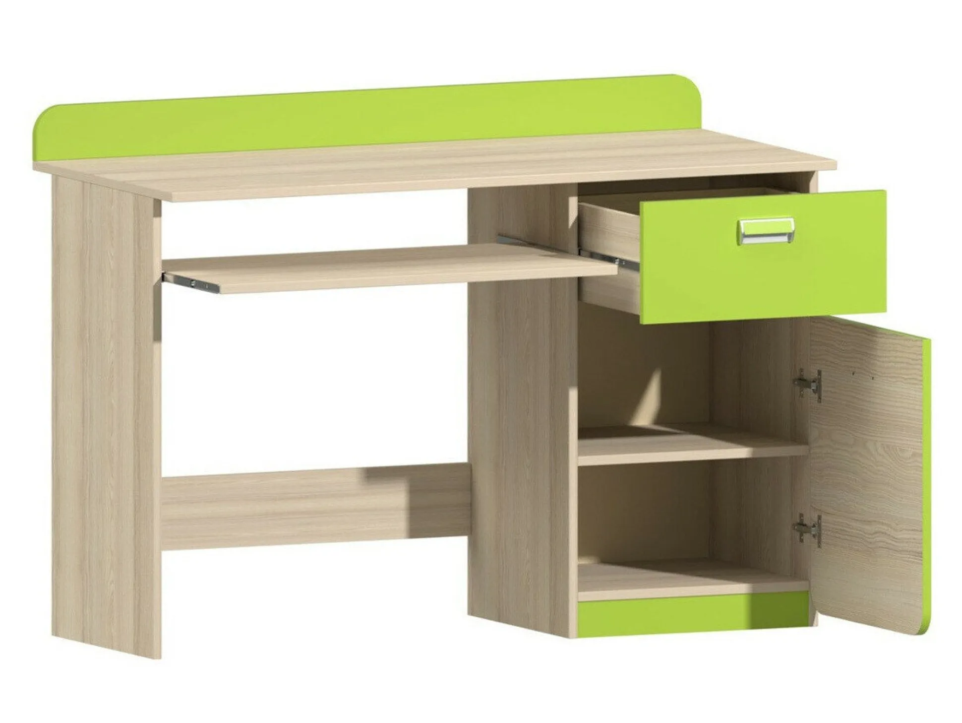 Skrivebord Ophmora 109 (Egetræ + Hvid)