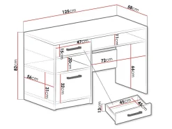 Skrivebord Rosa (Grøn + Gylden)