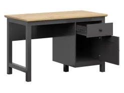Skrivebord Sordoro 129 (Grafit + Artisan eg)