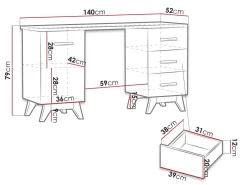 Skrivebord Sorvera 109