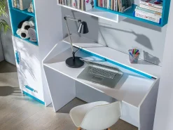 Skrivebord Sorviru 100 (Hvid + Turkis)