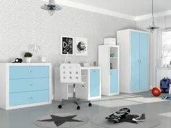 Skrivebord Tentive 102 (Hvid + Blå)