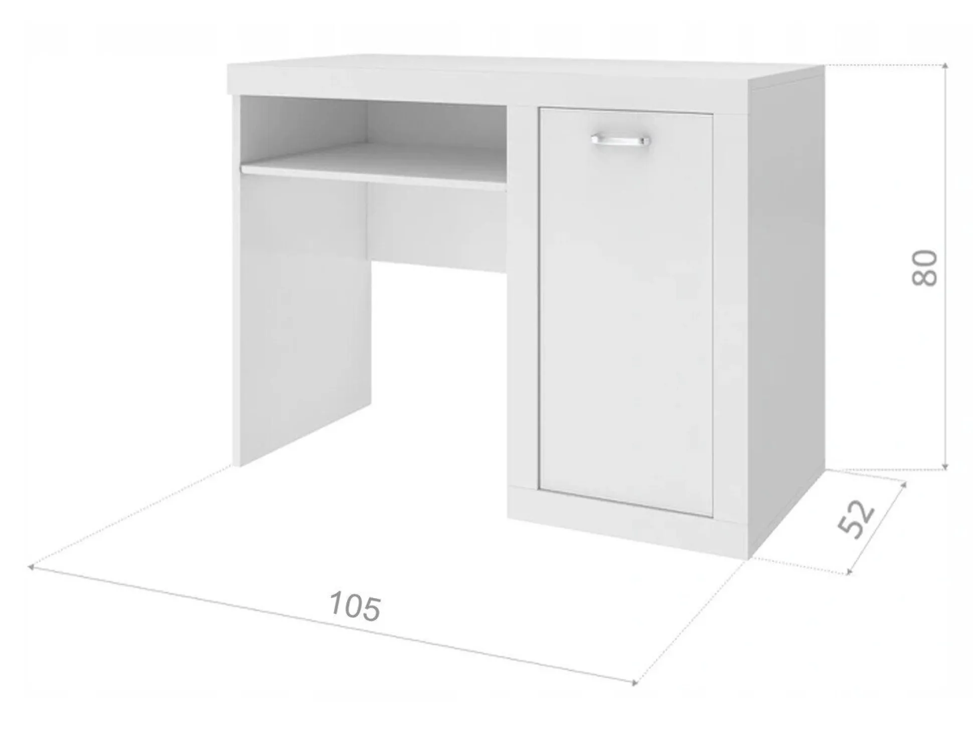 Skrivebord Tentive 102 (Hvid + Blå)