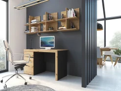 Skrivebord Venlori 120 (Antracit + Artisan eg)