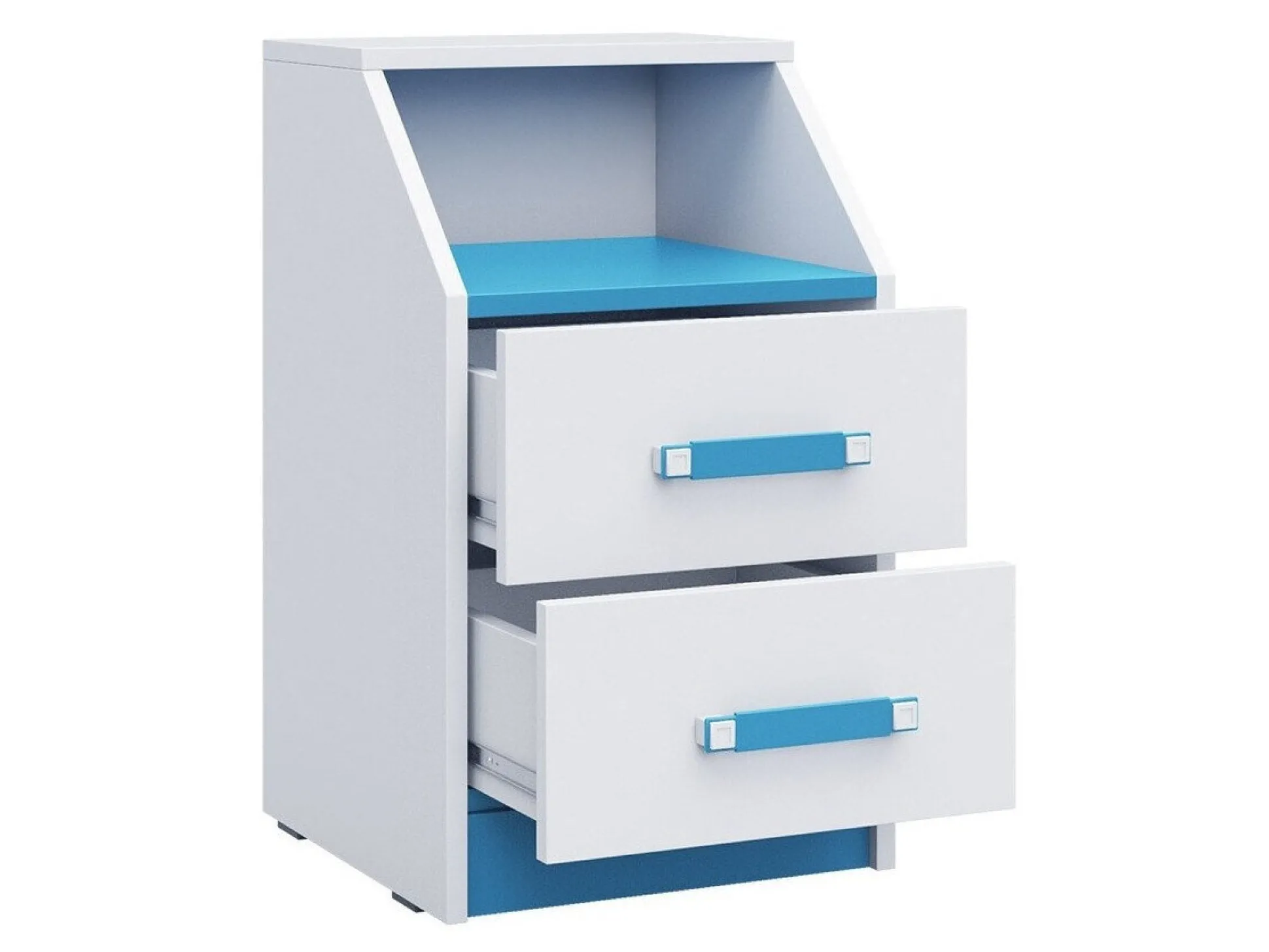 Skuffesektion Sorviru 102 (Hvid + Turkis)