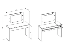 Sminkebord Austin 343 (Hvid)