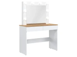 Sminkebord Catelbi 113 (Hvid + Egetræ)