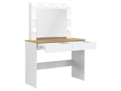 Sminkebord Catelbi 113 (Hvid + Egetræ)