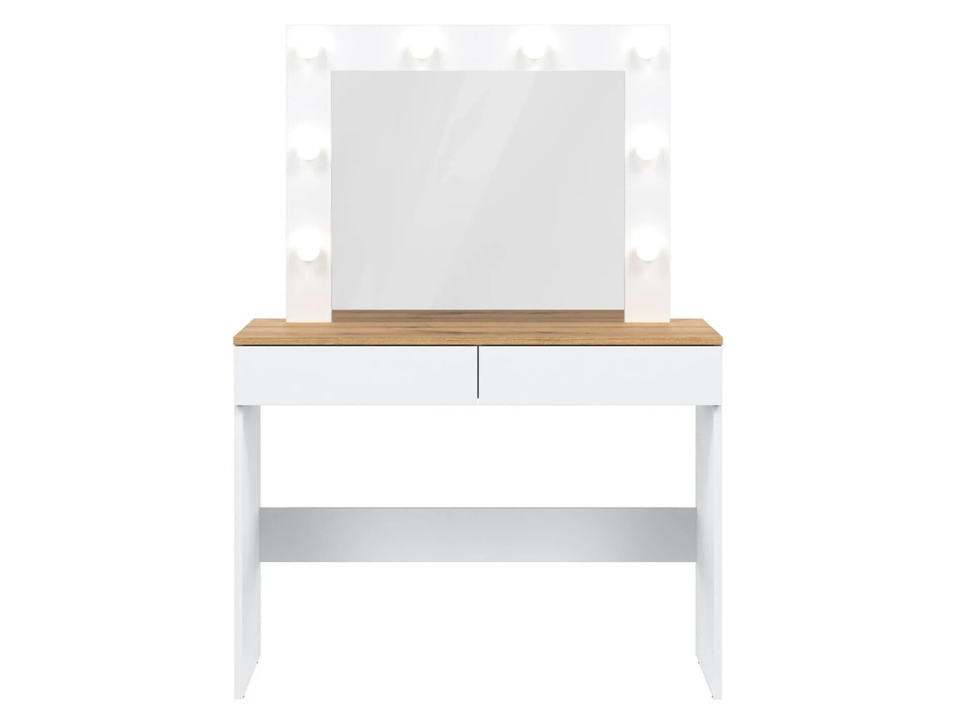 Sminkebord Catelbi 113 (Hvid + Egetræ)