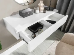 Sminkebord Delpher (Hvid + Glansfuld hvid)