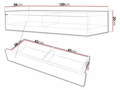 Sminkebord Delpher (Hvid + Glansfuld hvid)