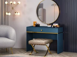 Sminkebord Flonovu 108 (Mørkeblå + Gylden)