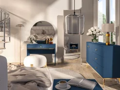 Sminkebord Flonovu 108 (Mørkeblå + Gylden)