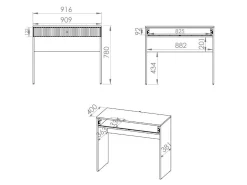 Sminkebord Marmeli 107