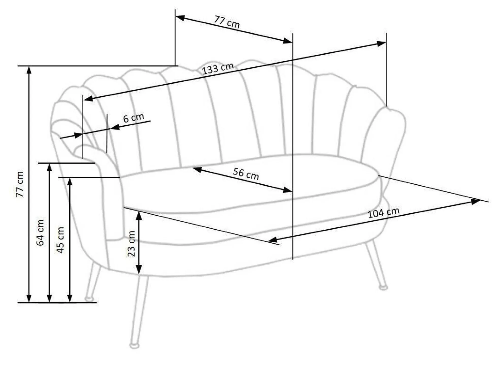 Sofa Houston 827 (Lyserød)