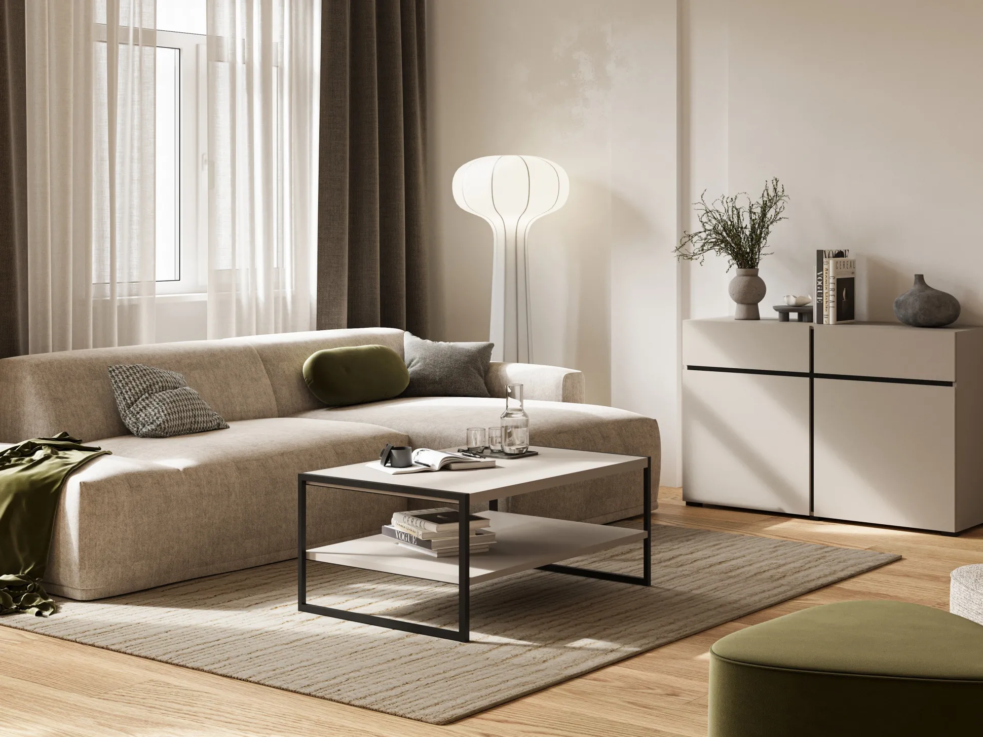 Sofabord Austin 381 (Congo + Sort)