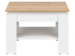 Sofabord Catelbi 114 (Hvid + Egetræ)