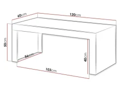 Sofabord Charlotte 146 (Wotan eg + Antracit)