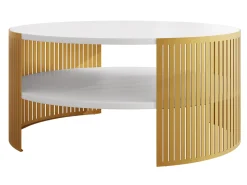 Sofabord Civer I (Gylden + Hvid)