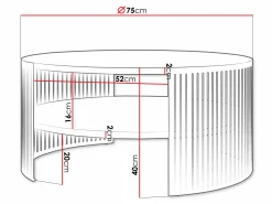 Sofabord Civer I (Gylden + Hvid)