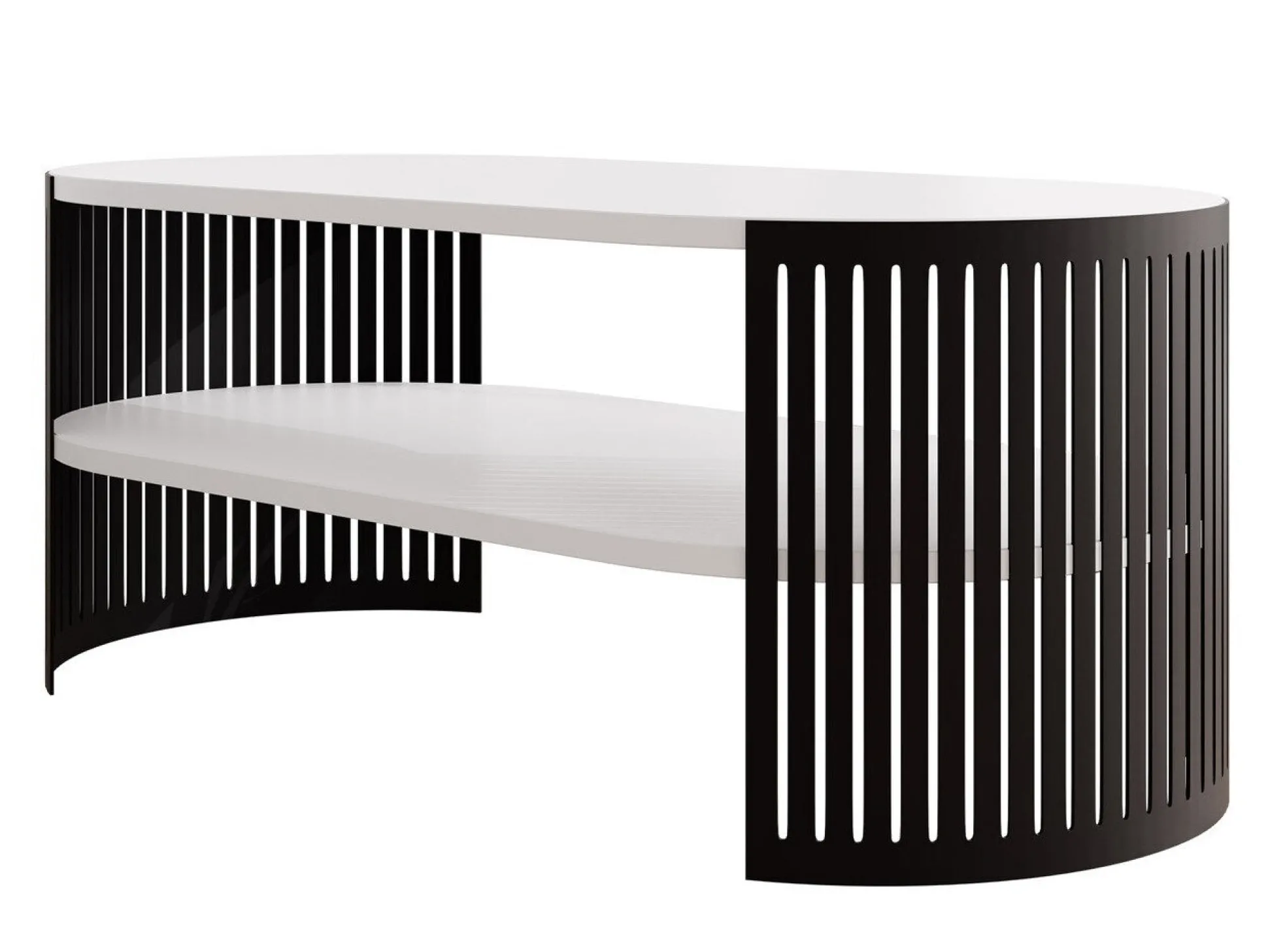 Sofabord Civer III (Sort + Hvid)