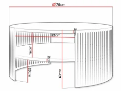 Sofabord Civer (Sort + Craft gylden eg)