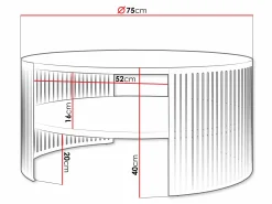 Sofabord Civer VIII (Kashmir + Hvid)