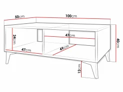 Sofabord Comfivo Arbutus (Hvid)