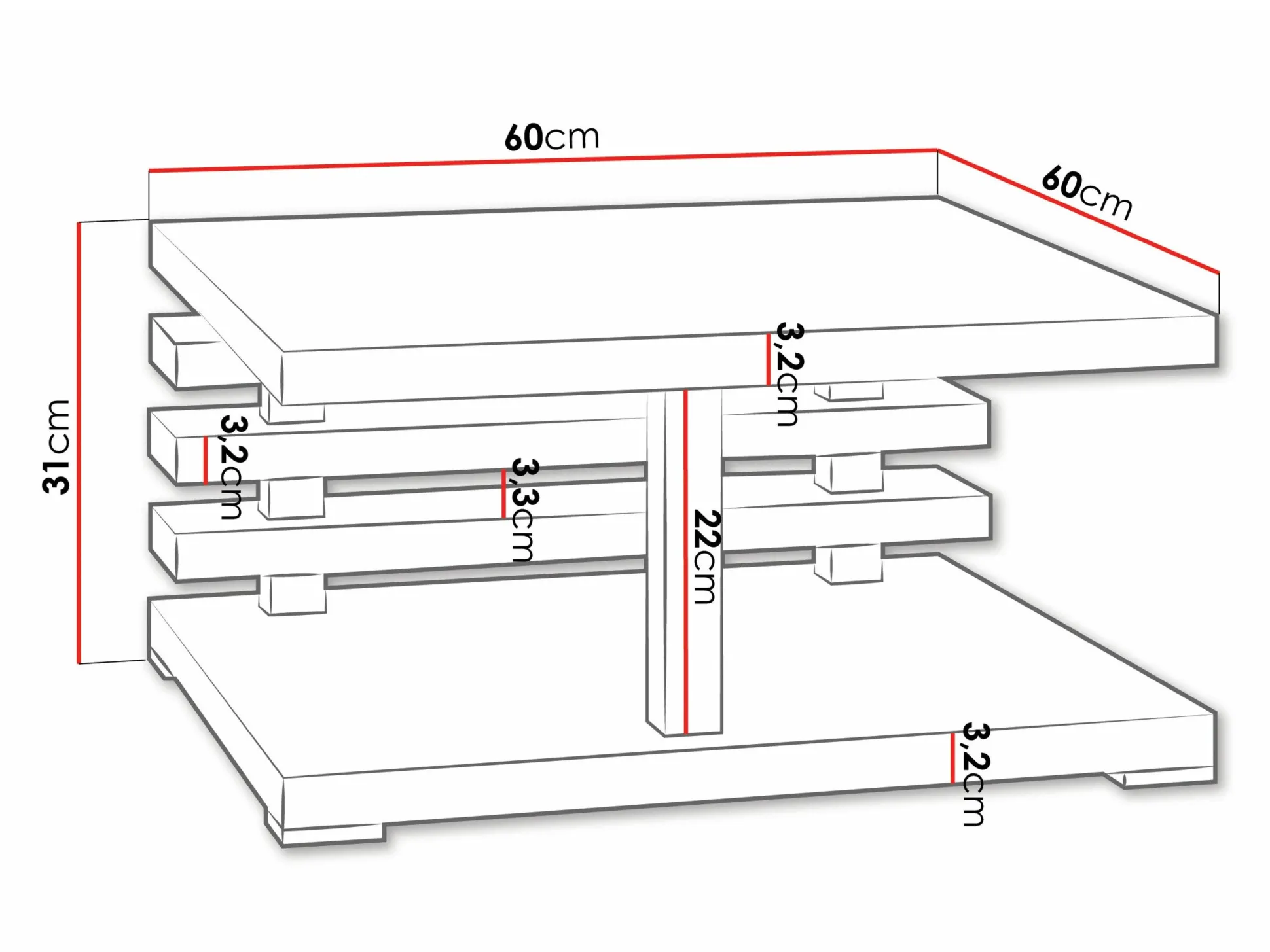 Sofabord Consortum (Mat hvid)