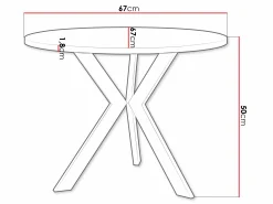 Sofabord Dearborn 106 (Hvid + Sort)