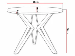 Sofabord Dearborn 105 (Hvid + Sort)