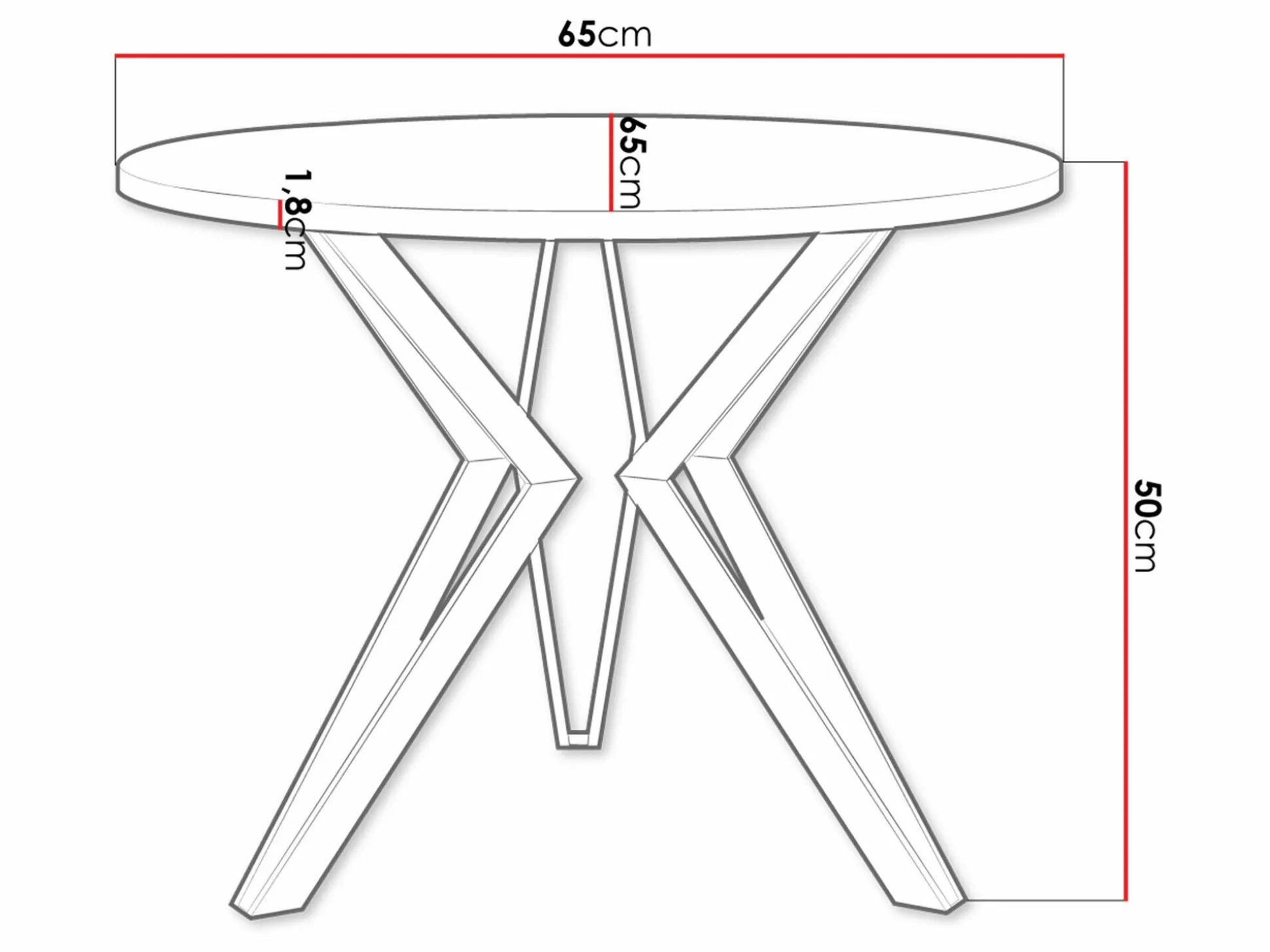 Sofabord Dearborn 105 (Hvid + Sort)