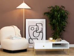 Sofabord Etliva 103 (Hvid + Gylden)