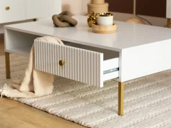 Sofabord Etliva 103 (Hvid + Gylden)