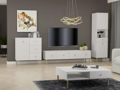 Sofabord Etliva 103 (Hvid + Gylden)