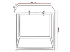 Sofabord Germantown 106 (Mat sort + Glansfuld hvid)